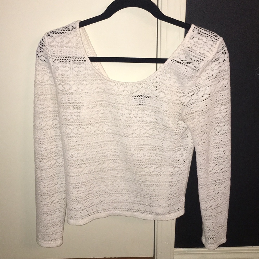 Lacy scooped long sleeve